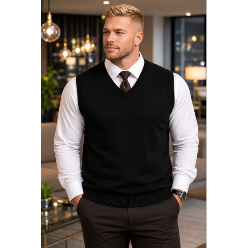 Colete Masculino Pullover – Tricot Premium &