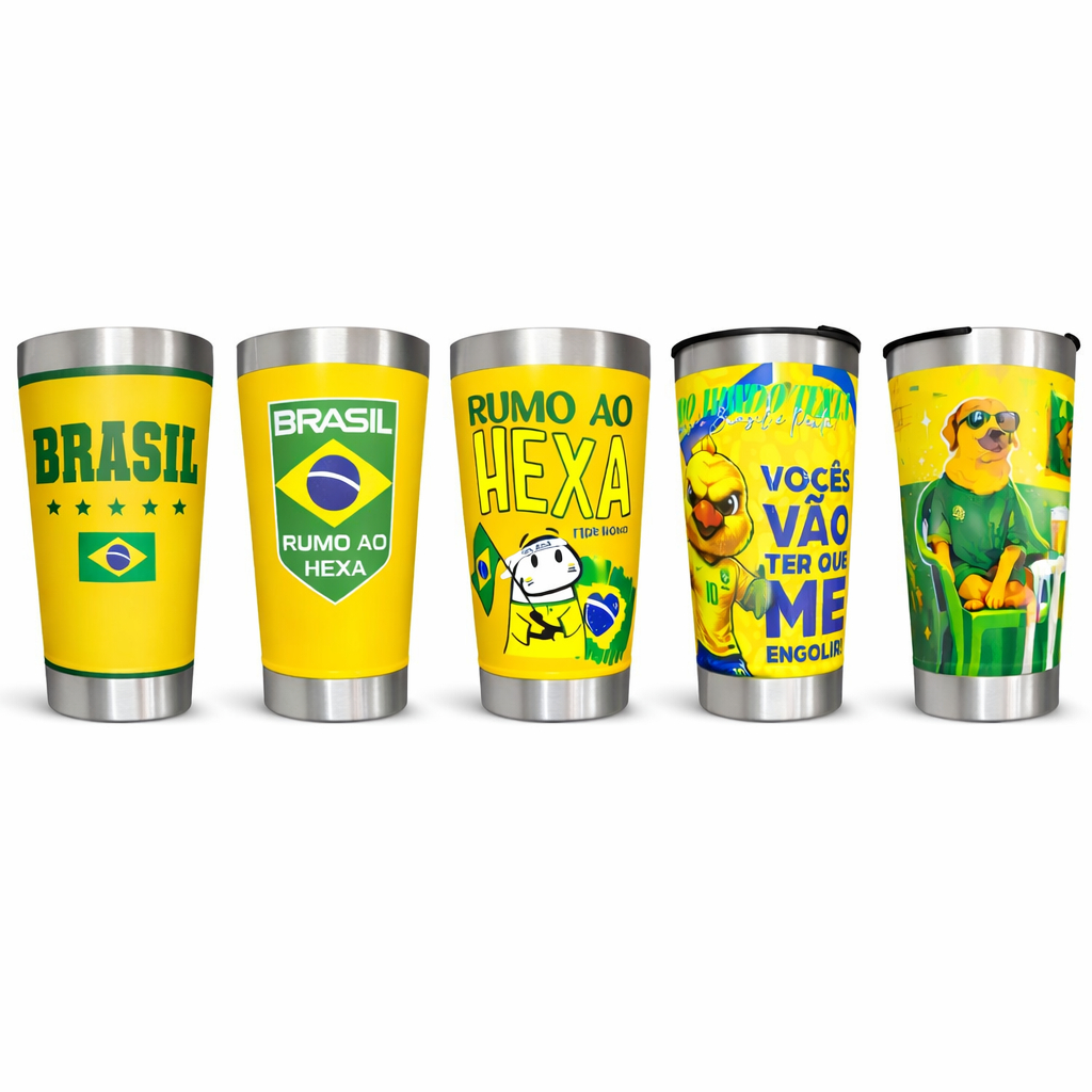 Copo Térmico 360 HD 473 ml Estampa Seleção Bras