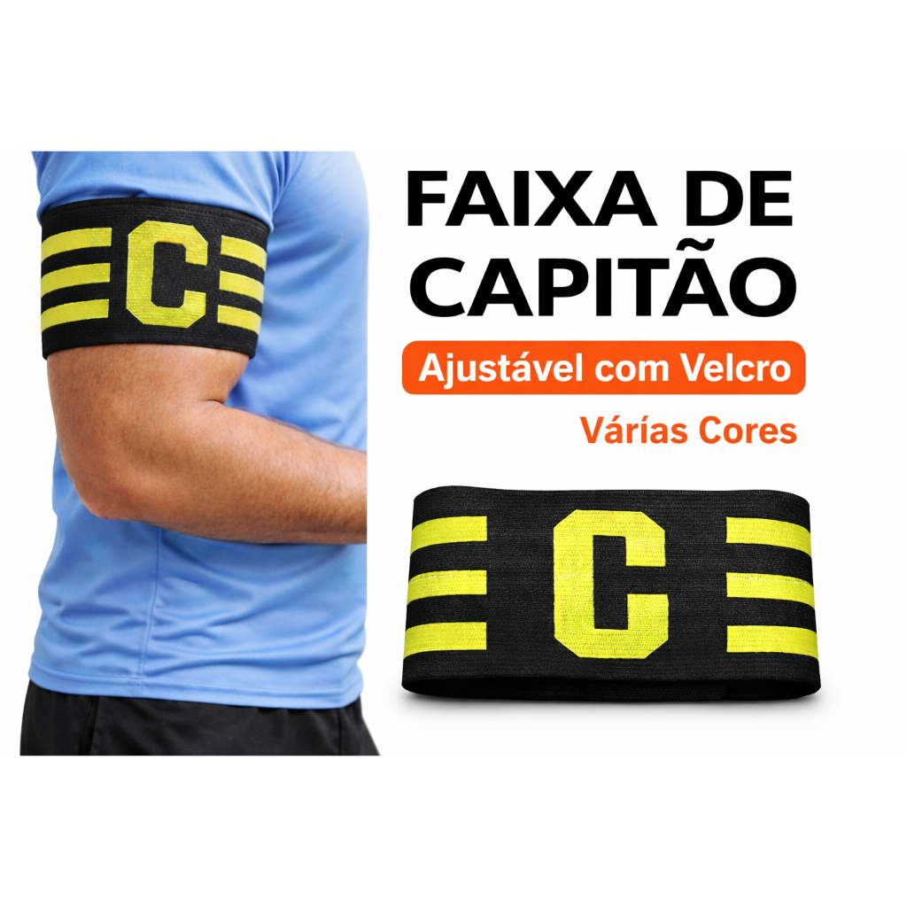 Faixa de Capitão Futebol Ajustável com Velcro  B