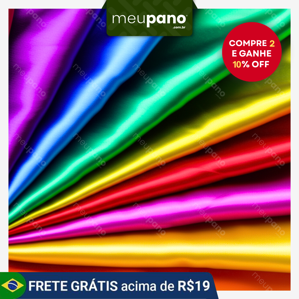 PROMOÇÃO: 3 Metros de Tecido Cetim Charmousse  1