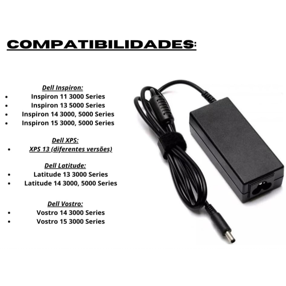 Fonte De Notebook Compatível com Dell Inspiron 15