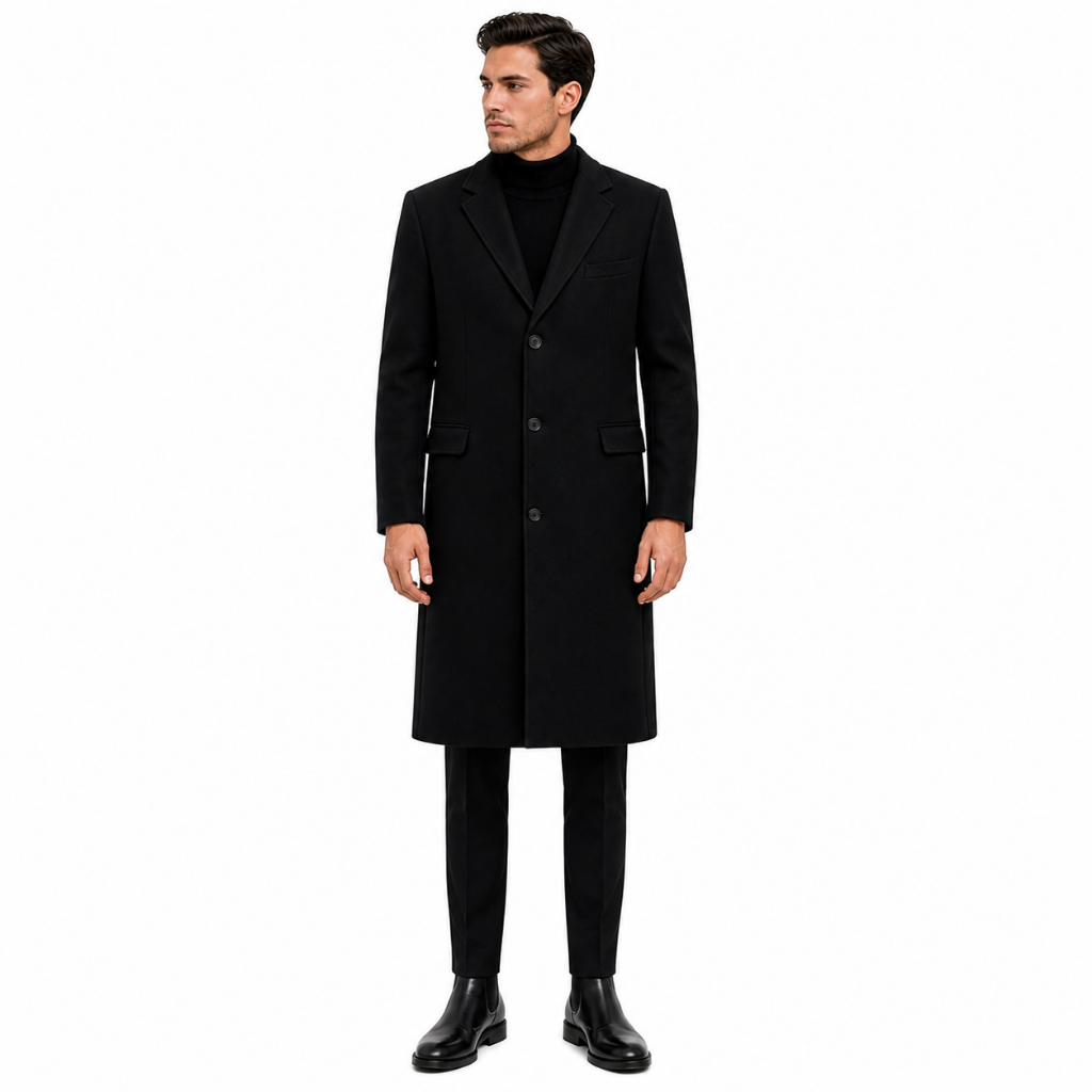 sobretudo masculino longo elegante italia