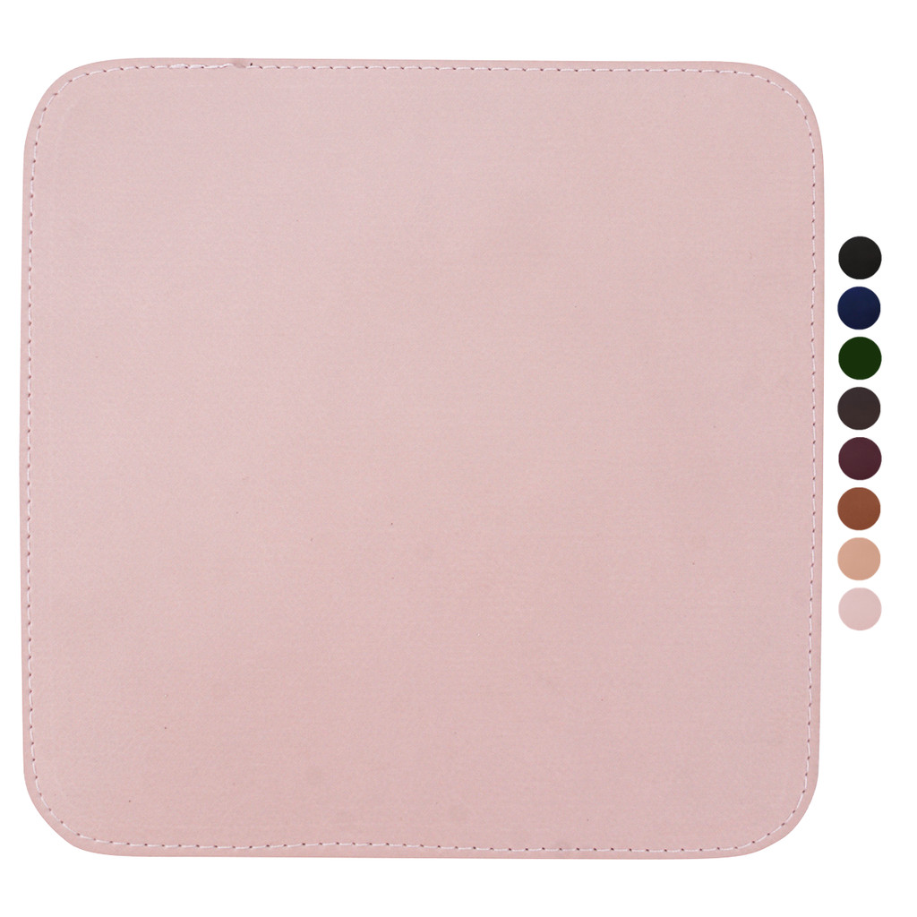 MousePad Couro Costurado Liso Antiderrapante Imper