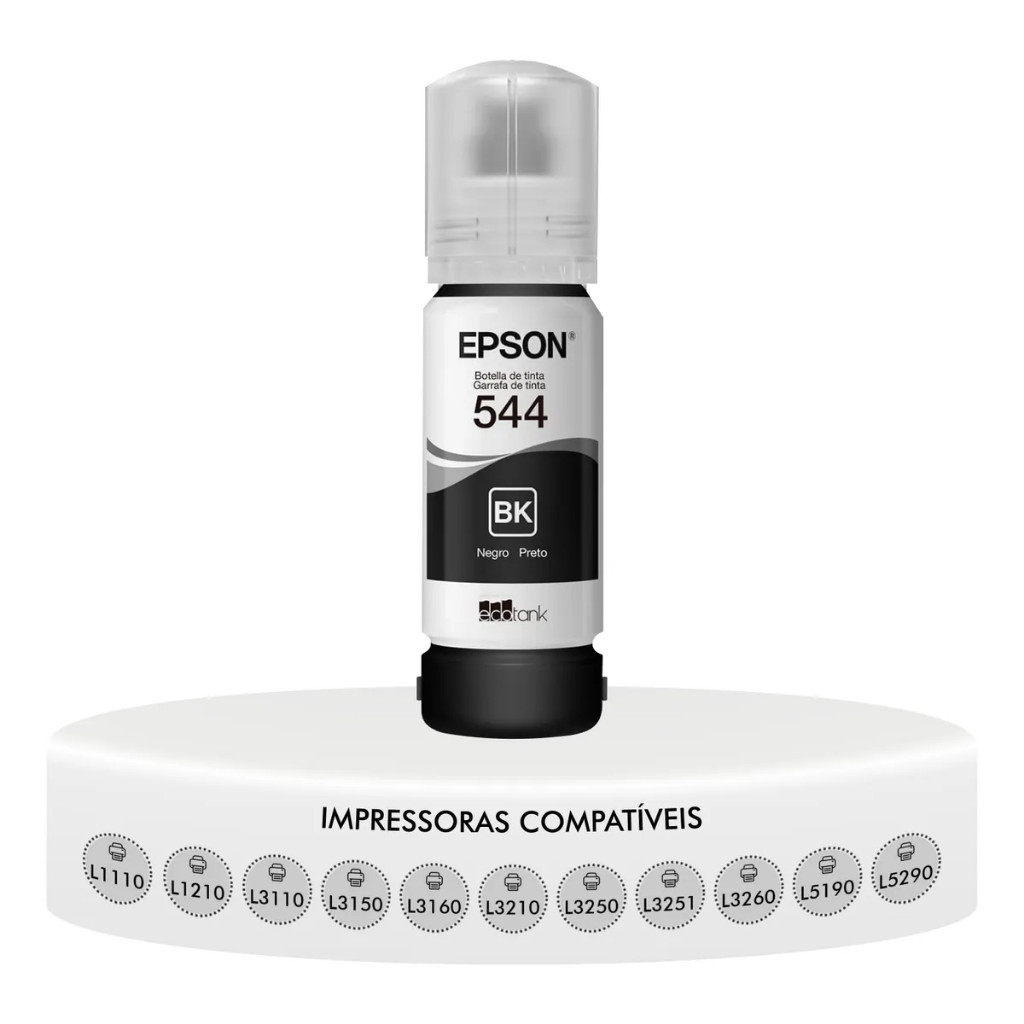 Refil Tinta T544 Preto L 3110 L3210 L3150 L3250 T5