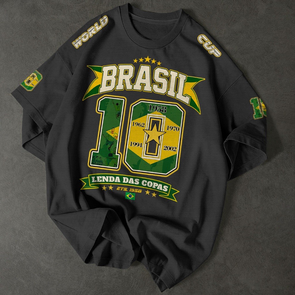 Camiseta Adulto e Infantil Brasil 10  Lenda das Co