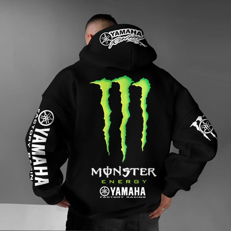 Moletom Unissex com Capuz Monster Yamaha Racing  B
