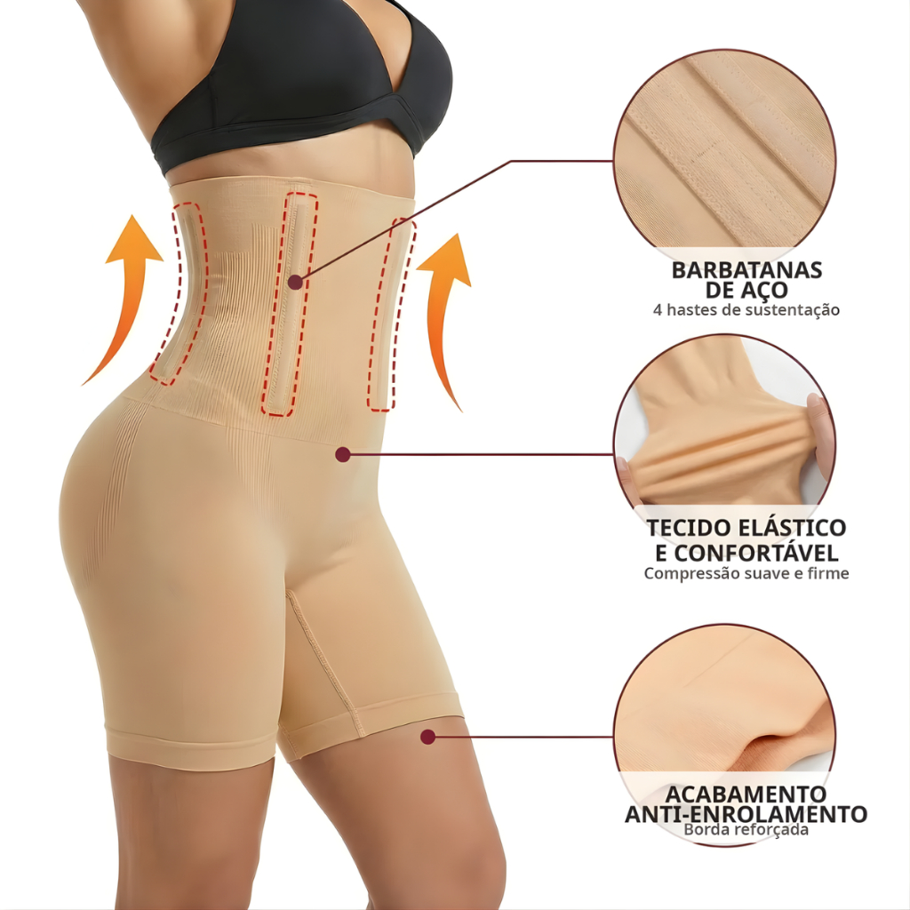 Kit 2 Ou 1 Unidade Short Cinta Modeladora Levanta 