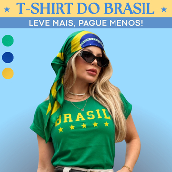 Camiseta Baby Look Feminina Brasil Copa Manga Japo