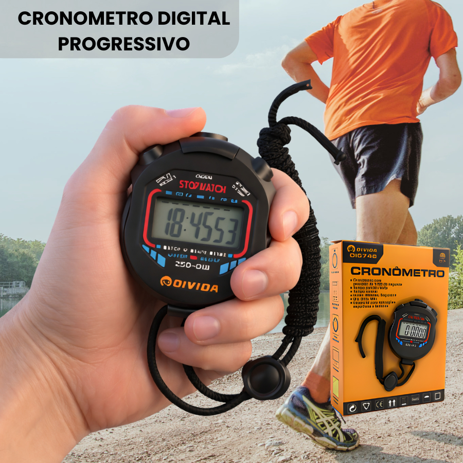 Cronômetro Digital Progressivo De Mão Alarme Rel
