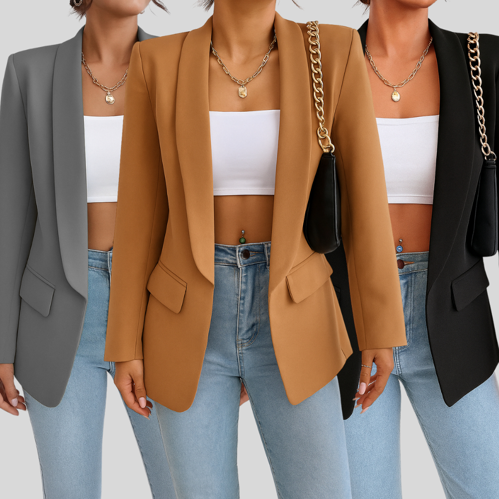 Max Blazer Feminina Longo Alfataria Socia Manga Lo