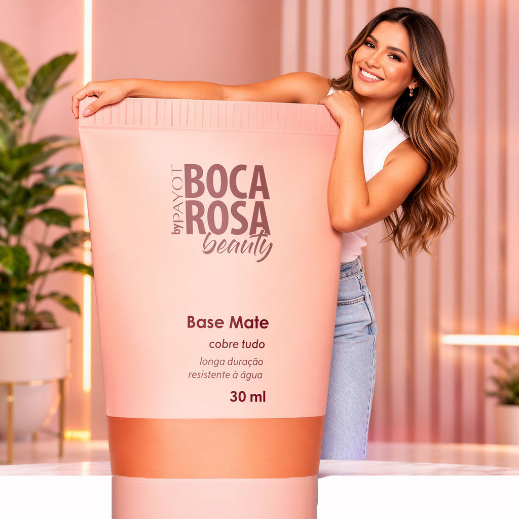 Base Líquida Boca Rosa Beauty 30ml  Efeito Matte,
