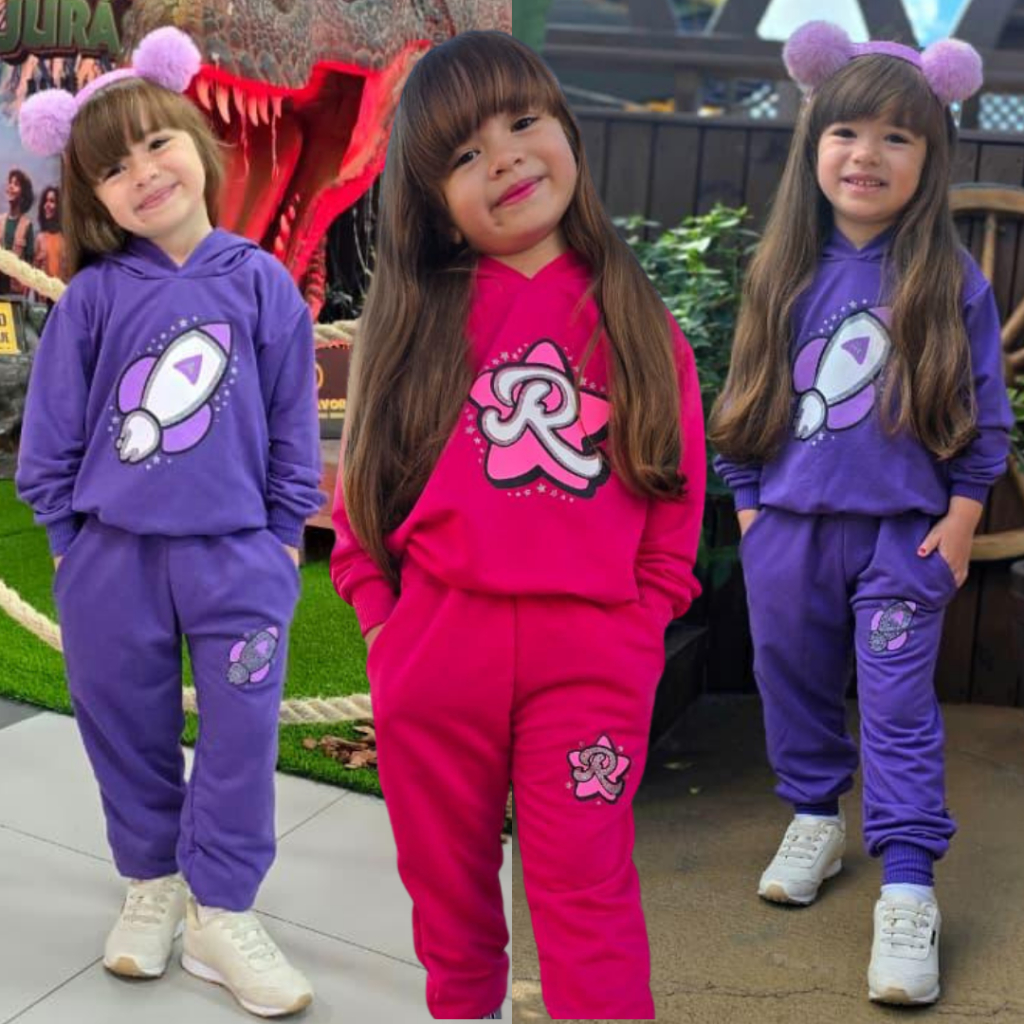 Conjunto Emily Infantil Menina Calça e Casaco Inv
