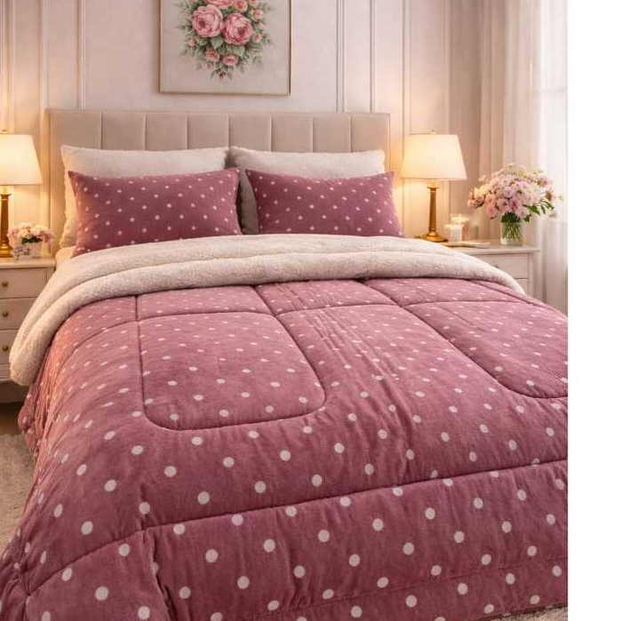 Coberbrom Edredrom Manta Flannel Vintage Poa Queen