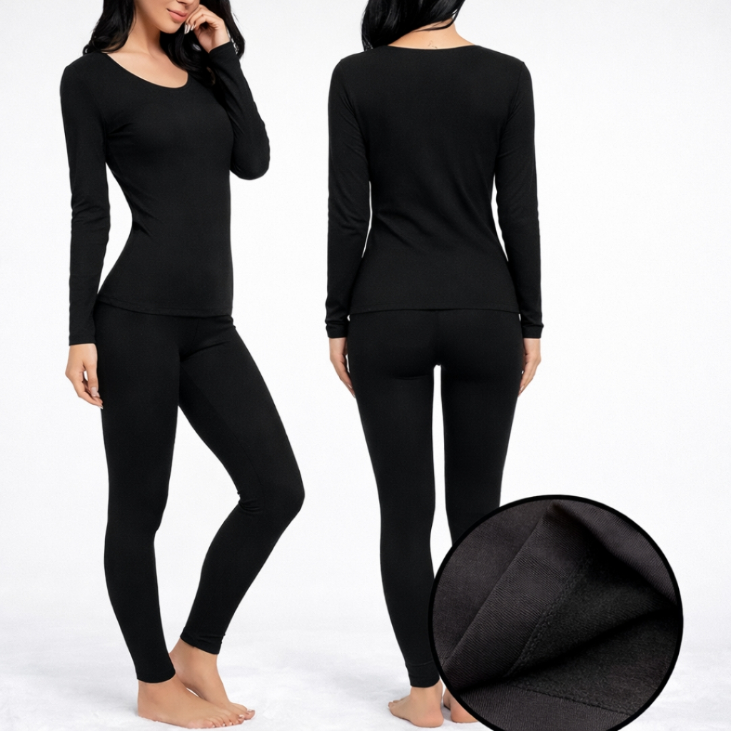 Kit Térmico Feminino Blusa + Meia Calça Roupa Qu