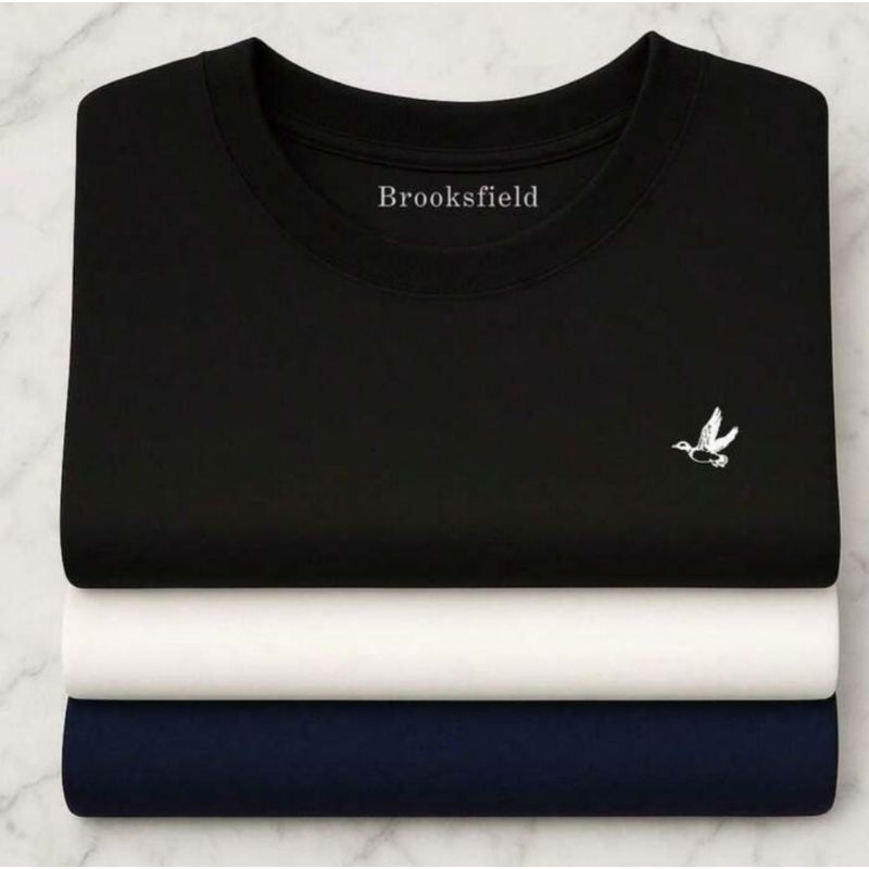 Kit 3 camisetas Premium BROOKS algodão fio 30.1 e