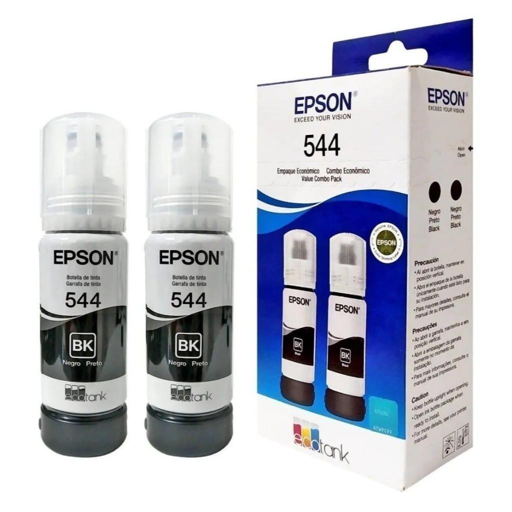 Combo 2 refil  tinta preto T544 para impressora L3