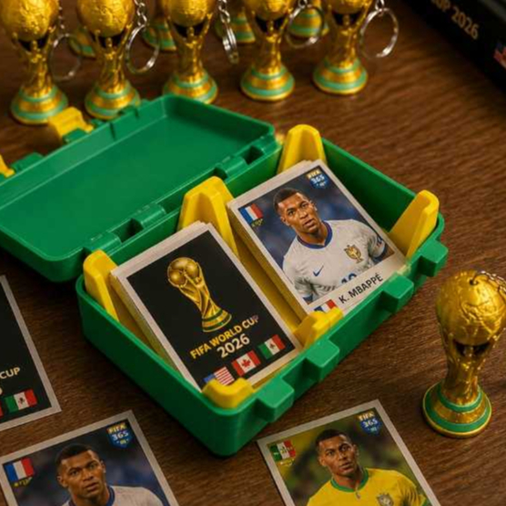Porta Figurinhas Copa do Mundo 2026 com Chaveiro T