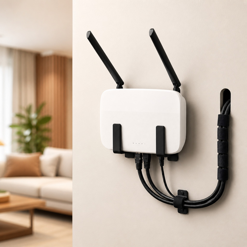Suporte Roteador Parede Sem Furo Fita 3M Universal