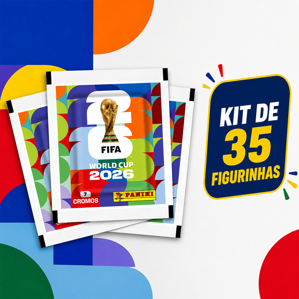 Kit 35 Figurinhas Da Copa 2026 Blister Com 5 Envel