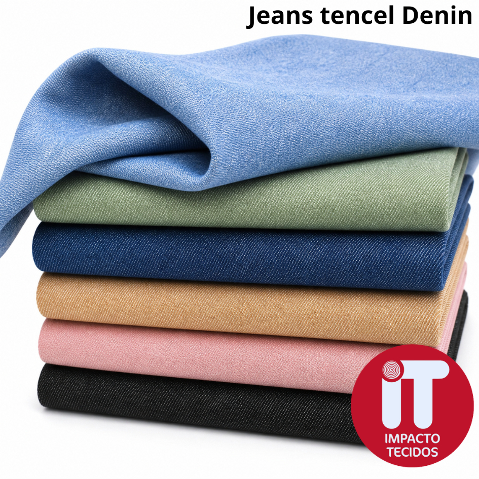 Tecido Jeans Tencel Denim 1,50m Leve Macio 70% Pol