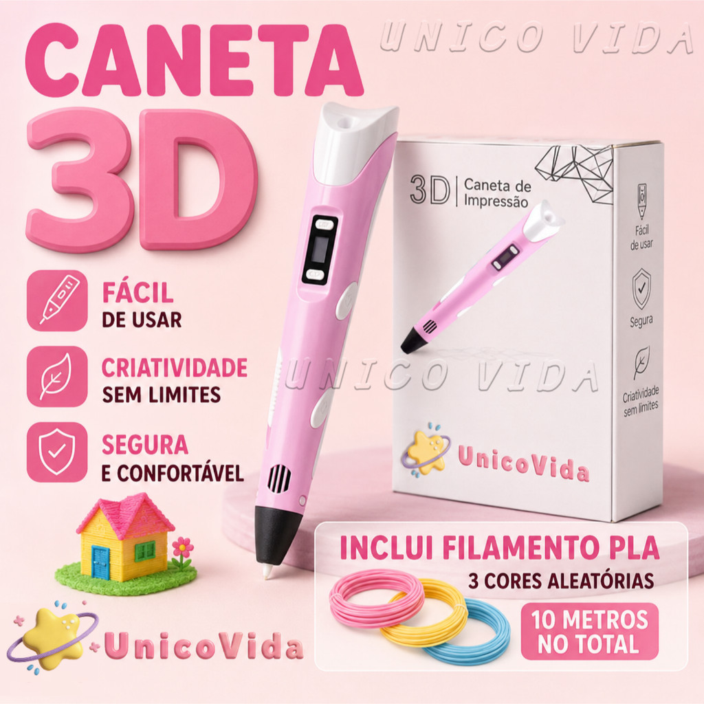 Caneta De Impressão Mágica 3D Grátis 10M DIY PL