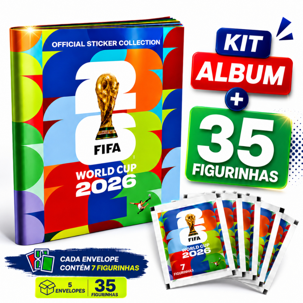 Album Copa + 35 Figurinhas Copa Do Mundo Capa Mole