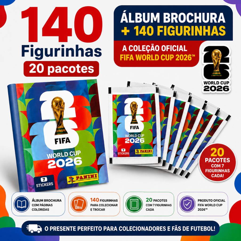Kit Álbum Copa Do Mundo 2026 + Figurinhas Origina