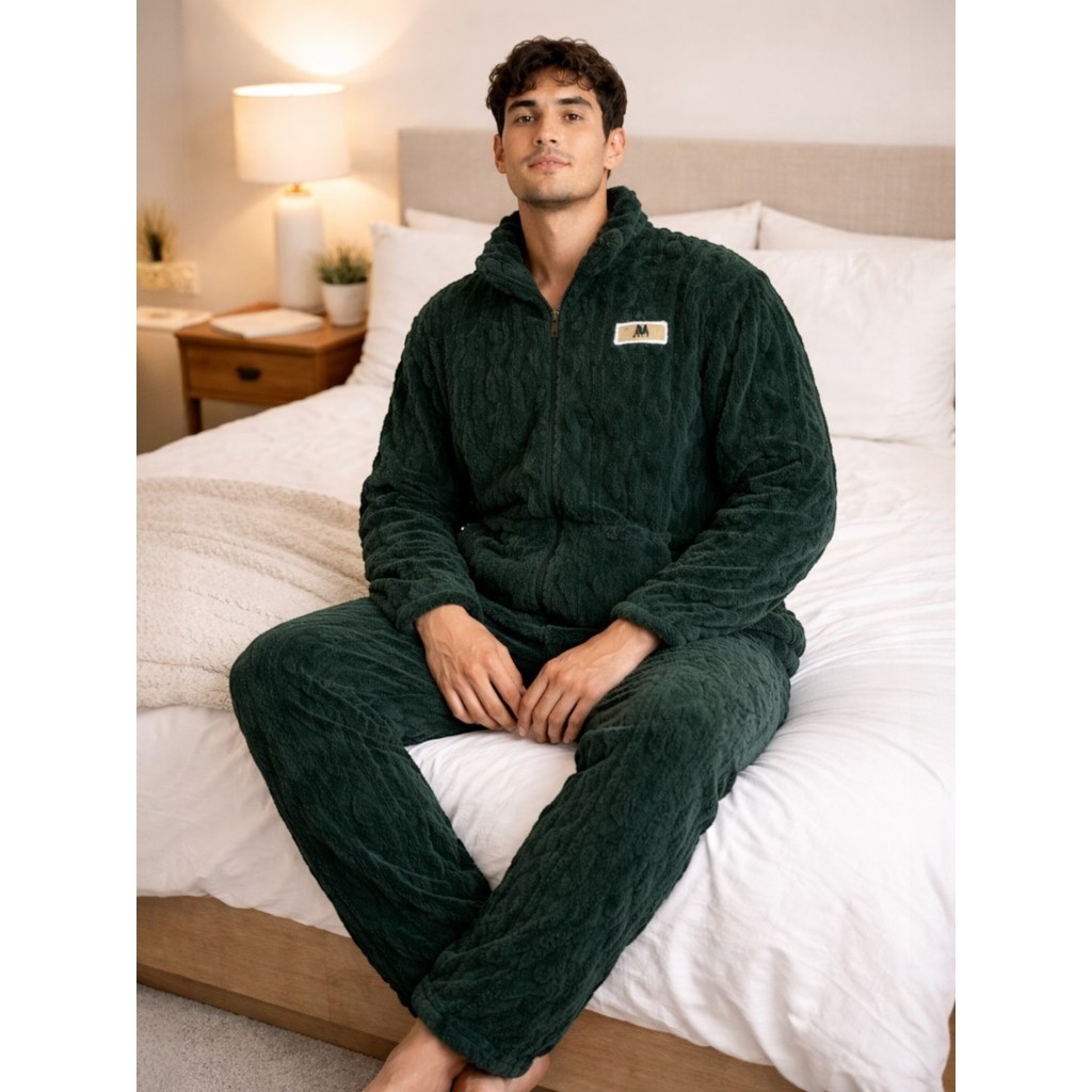 Conjunto Pijama Masculino Plush Quentinho Inverno 