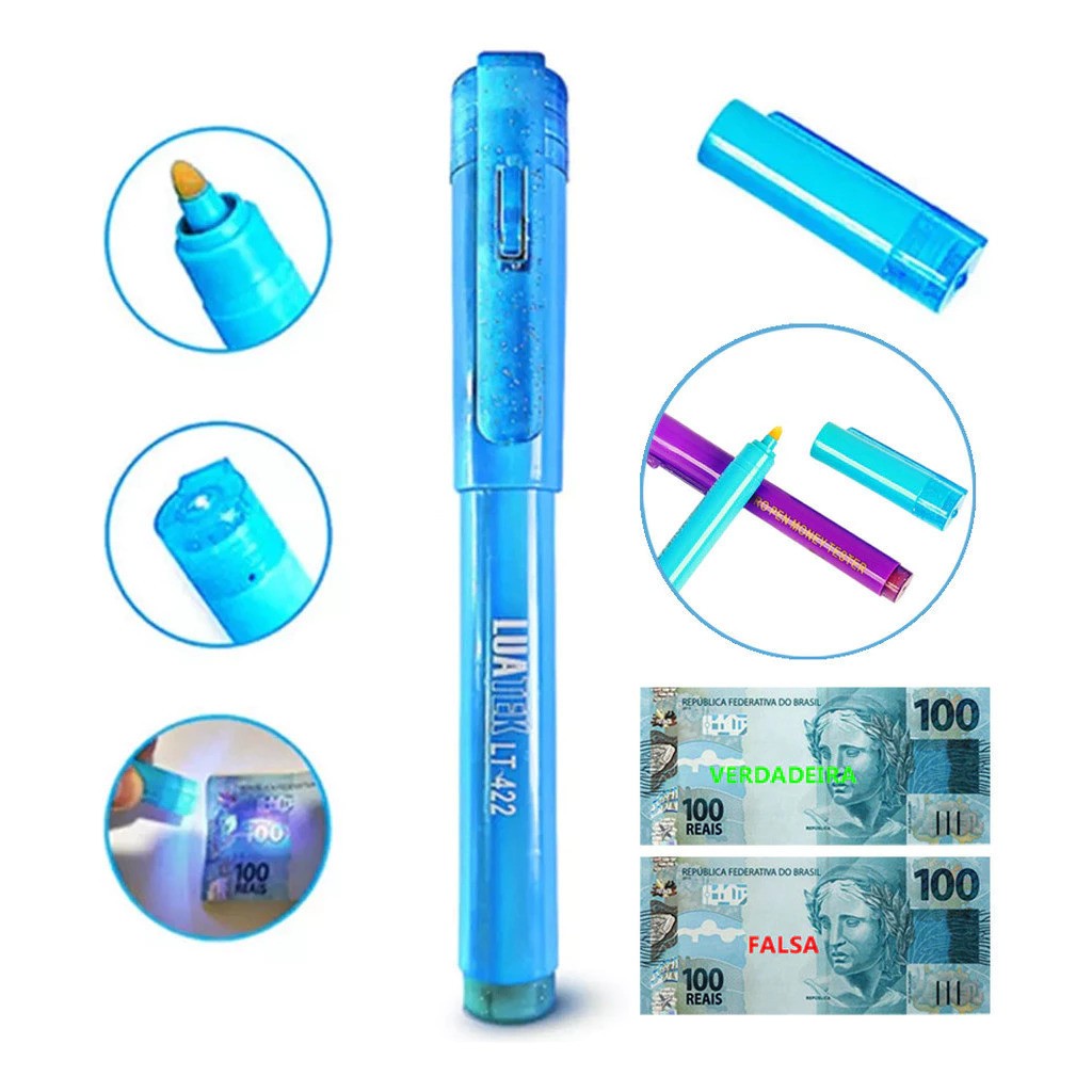 Counterfeit Money Detector Tester Pen with UV Ligh