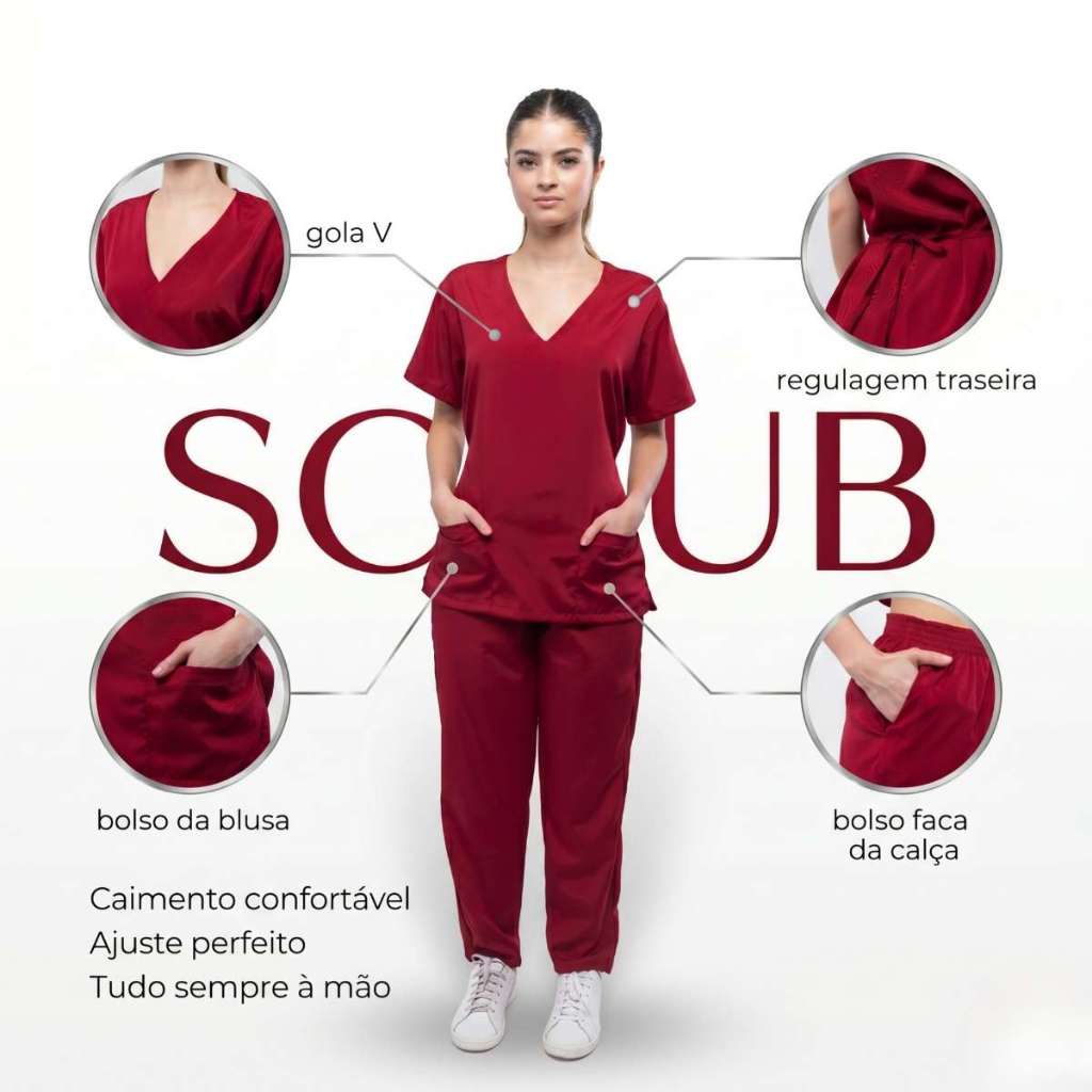 Pijama Cirúrgico Hospitalar Scrub Feminino Acintu