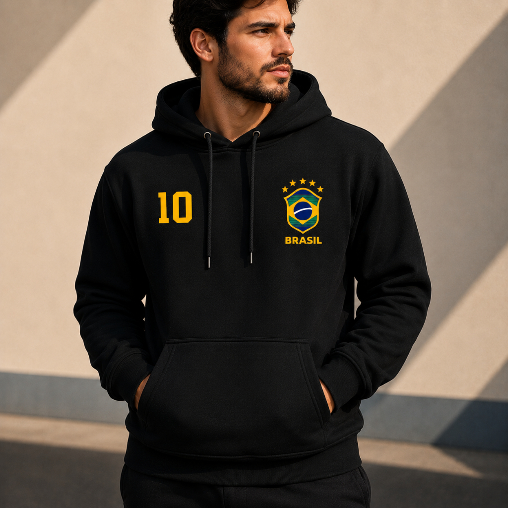 Moletom Streetwear Masculino Feminino Brasil 10 Ca