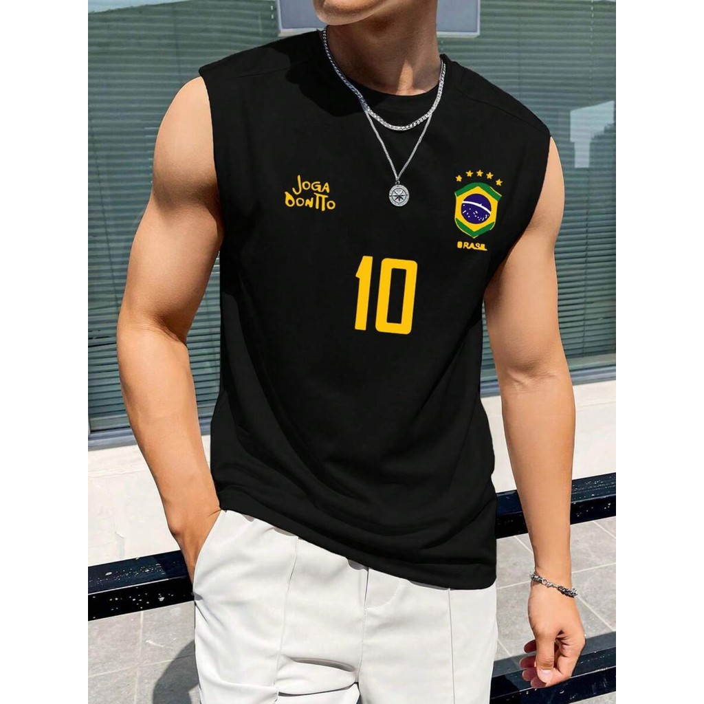Camiseta Regata Brasil Copa Oversized Camisa Stree