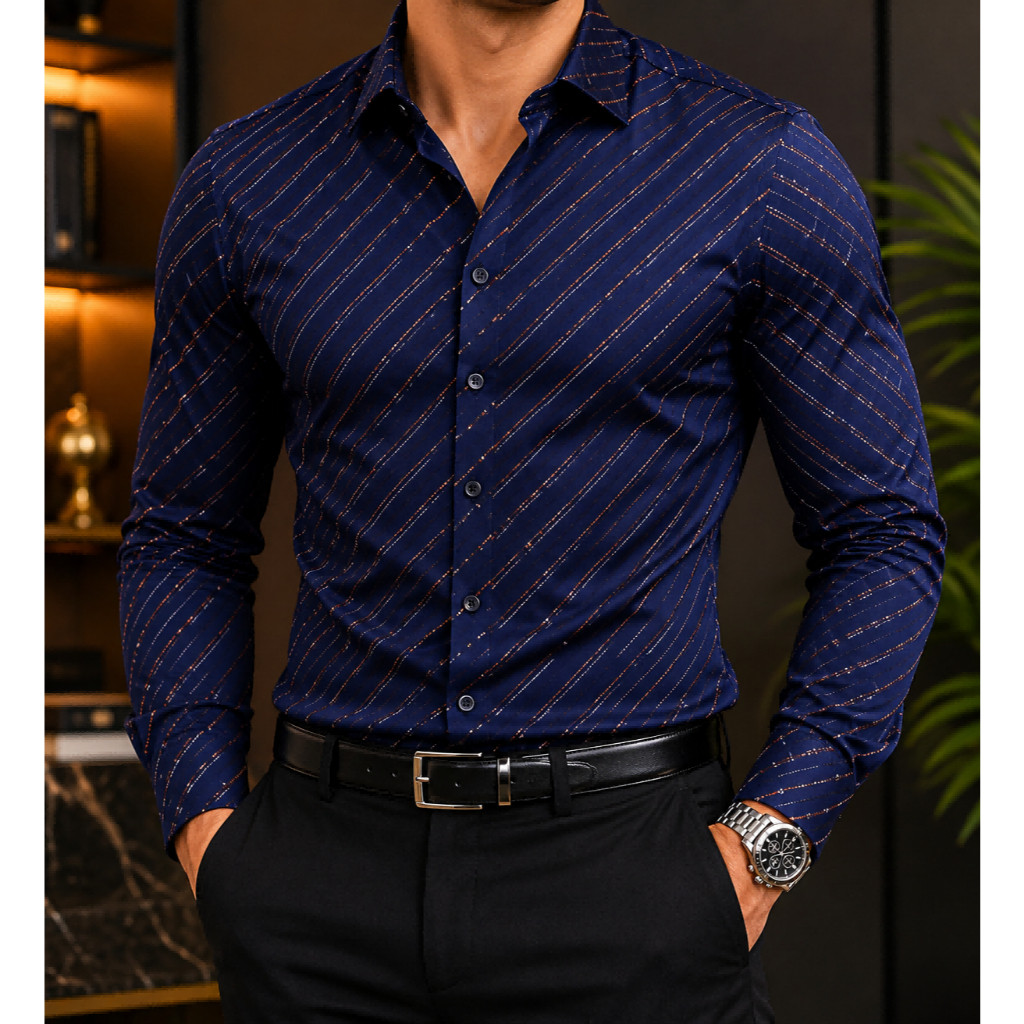 Camisa Social Masculina Premium  Listrada Diagonal