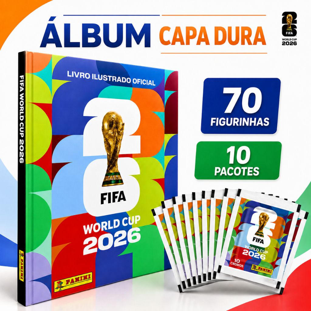 Kit Album Capa Dura + Figurinhas Copa Do Mundo Fif