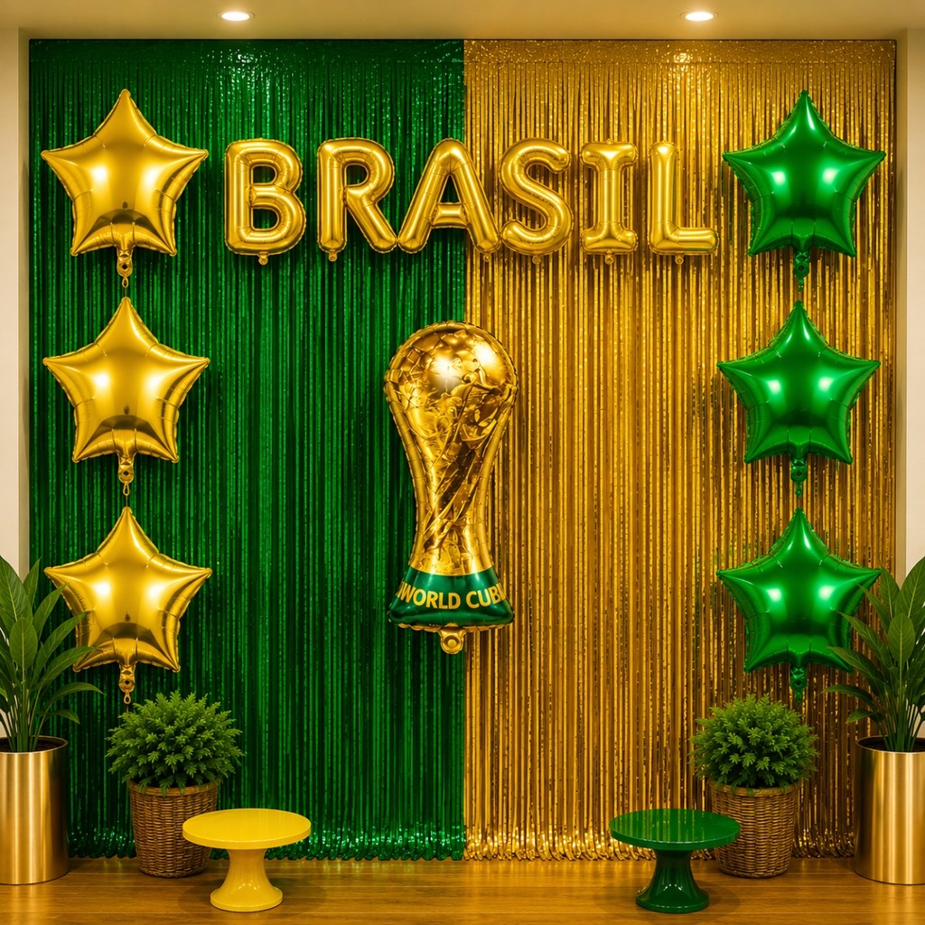 Kit Decoração Completa Brasil Copa do Mundo Fute