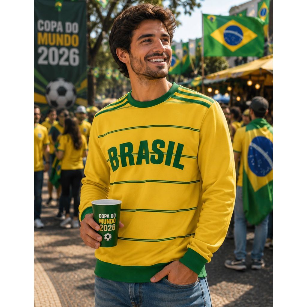 Moletom Careca Time Futebol Copa Blusa Quentinha E