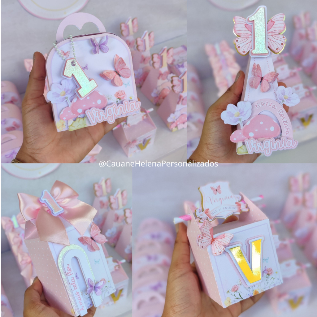 Kit Festa Caixinhas Personalizadas Jardim Encantad