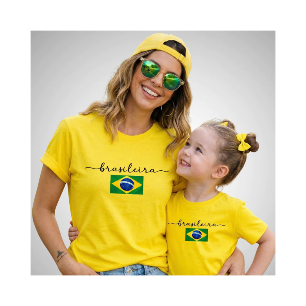 Camiseta Brasileira Infantil e Adulto T-shirt Tal 