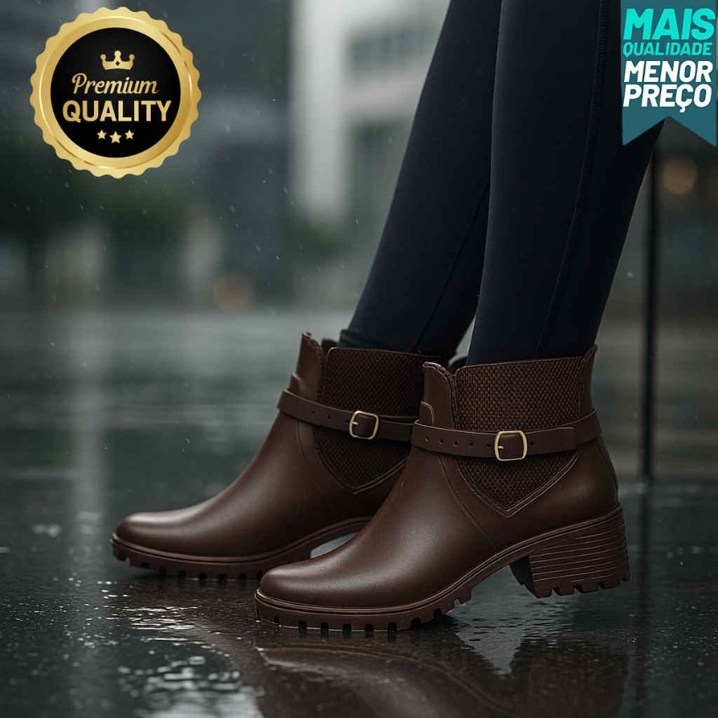 Bota Feminina Inverno Moderna Cano Curto Confortá