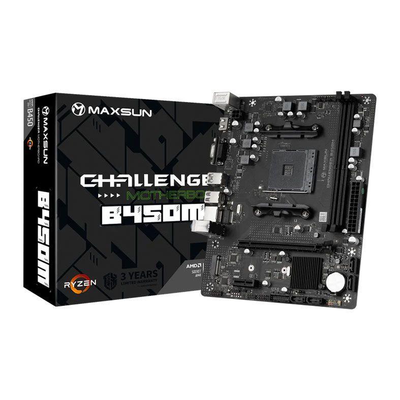 Placa Mae Maxsun Challenger B450M, DDR4, Socket AM