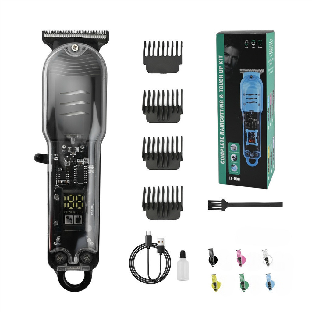 Máquina de Cortar Cabelo Profissional Transparent