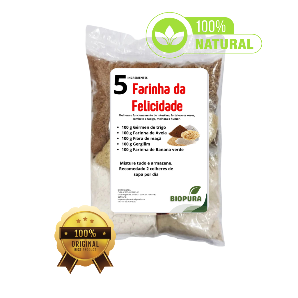 Farinha da Felicidade 500g  Emagrecimento Natural,