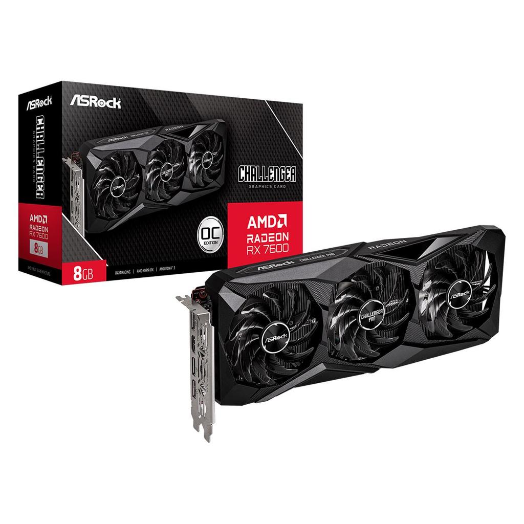 Placa de Vídeo Gpu Asrock Amd Radeon Rx 7600 Chal