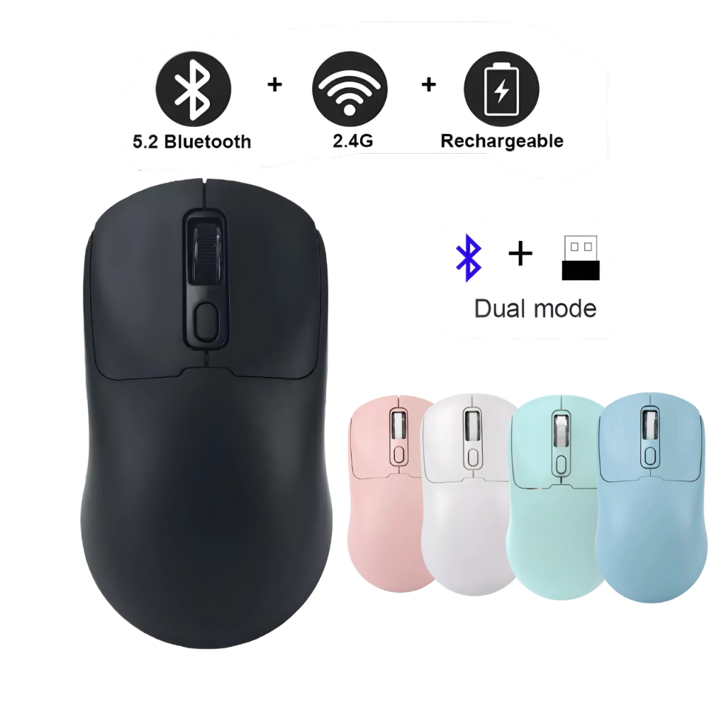 Mouse Sem Fio Recarregável Dual Band Receptor Nan