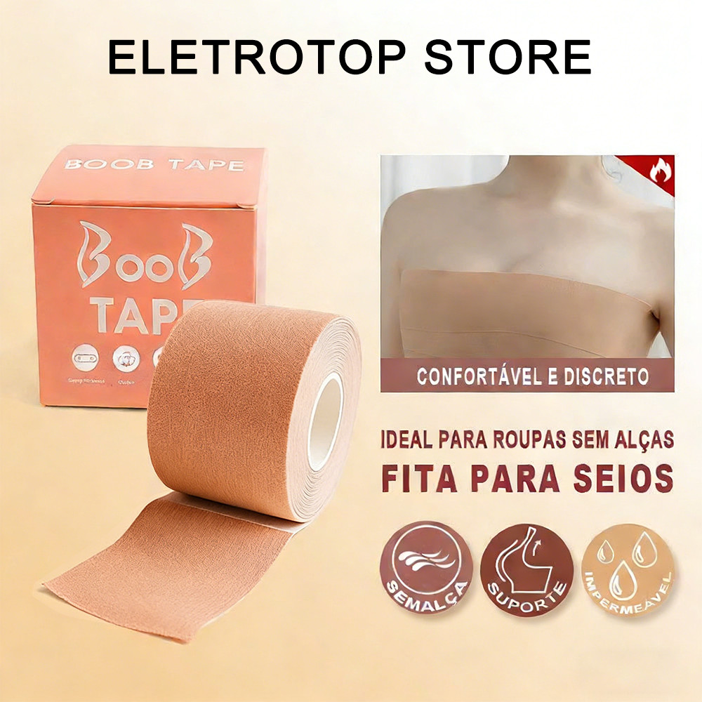 Fita Adesiva para Seios Boob Tape 5cm x 5m Levan