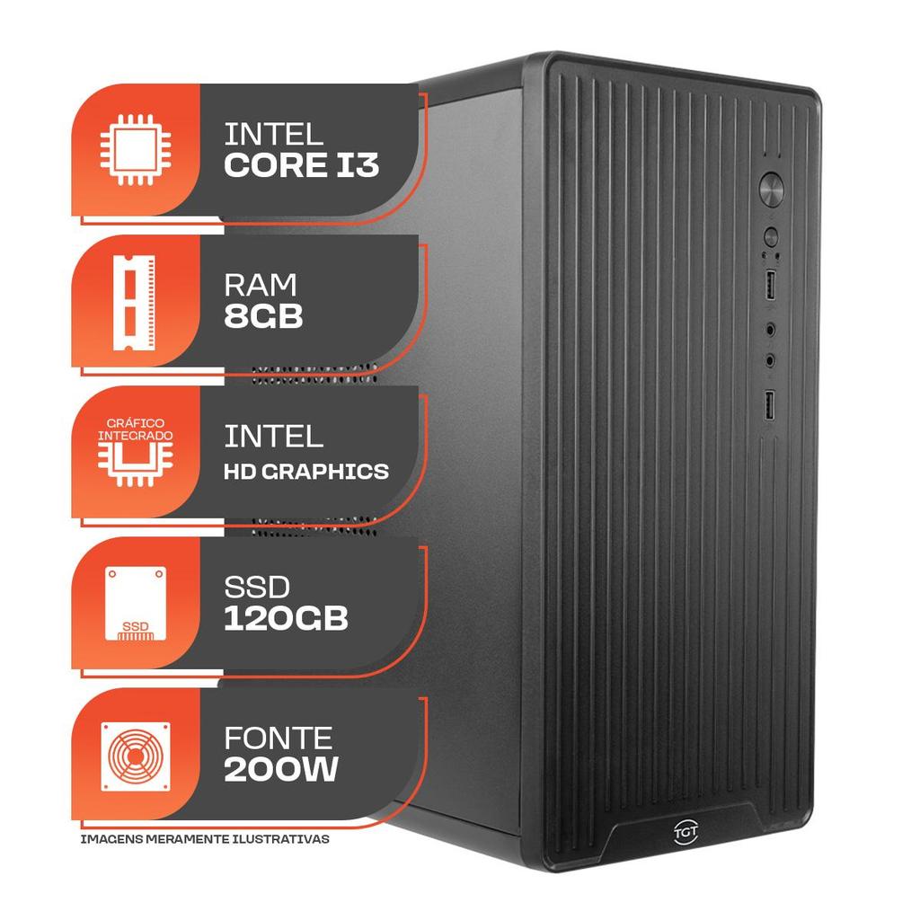 PC Home Essential S, Intel Core i3, 8GB DE RAM, SS