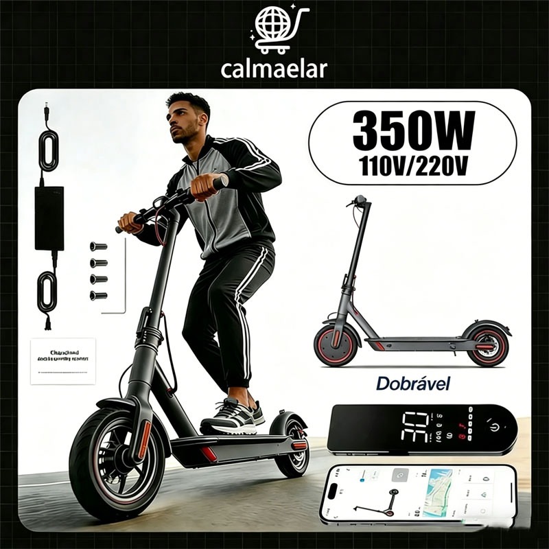Scooter Eletrica Patinete Eletrico Dobrável Capac
