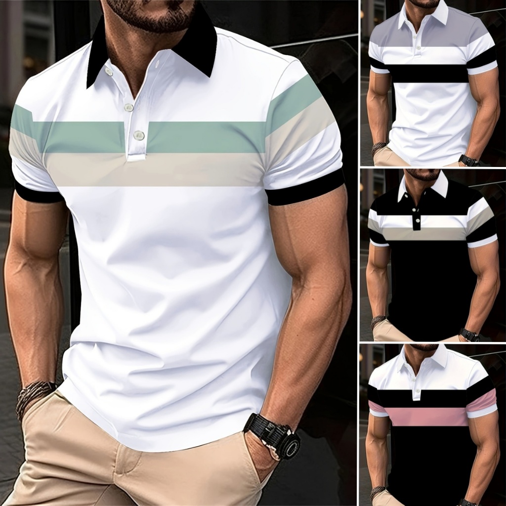 Camisa Gola Polo Casual Masculina Manga Curta Cami