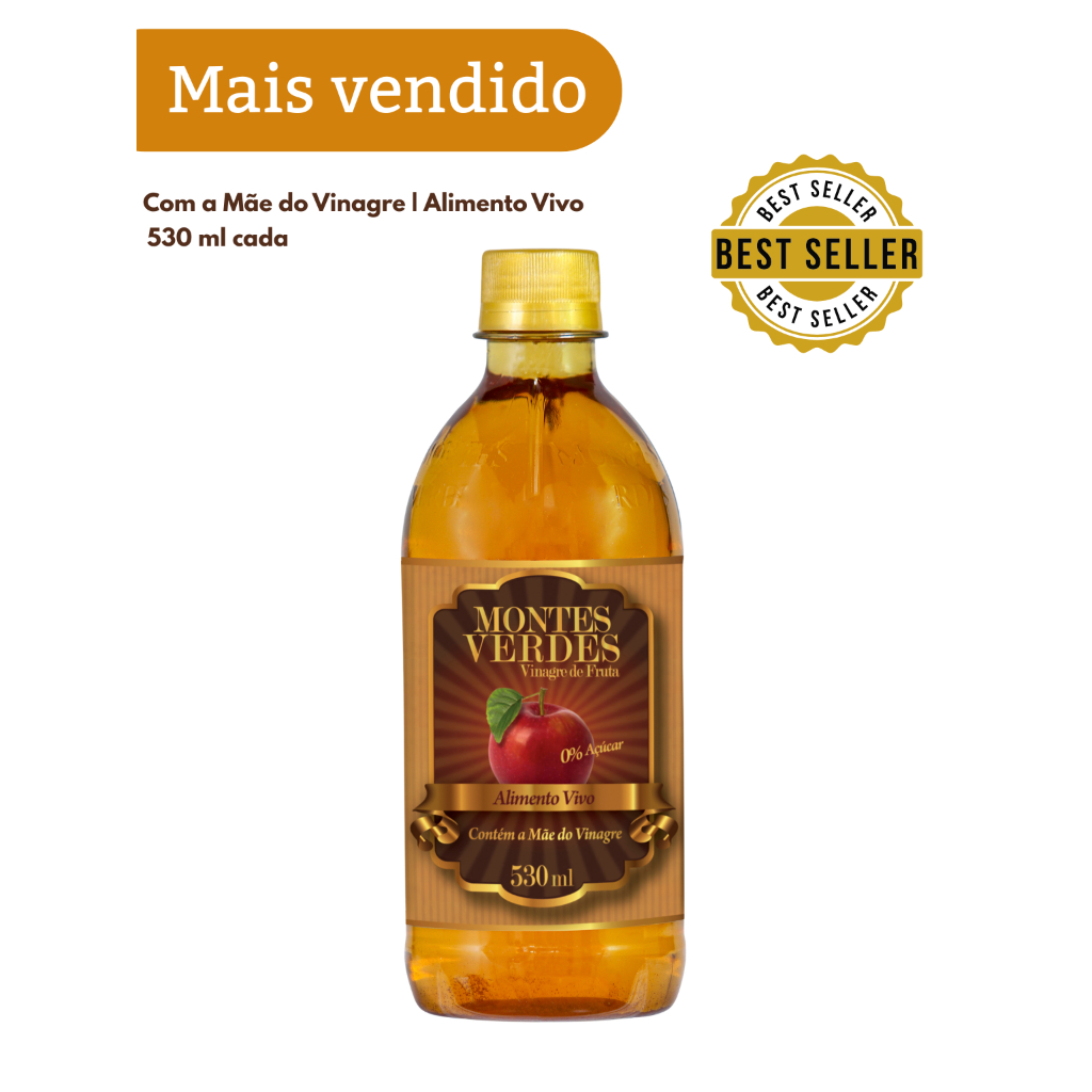 Vinagre de Maçã Natural com Mãe 530ml Original 