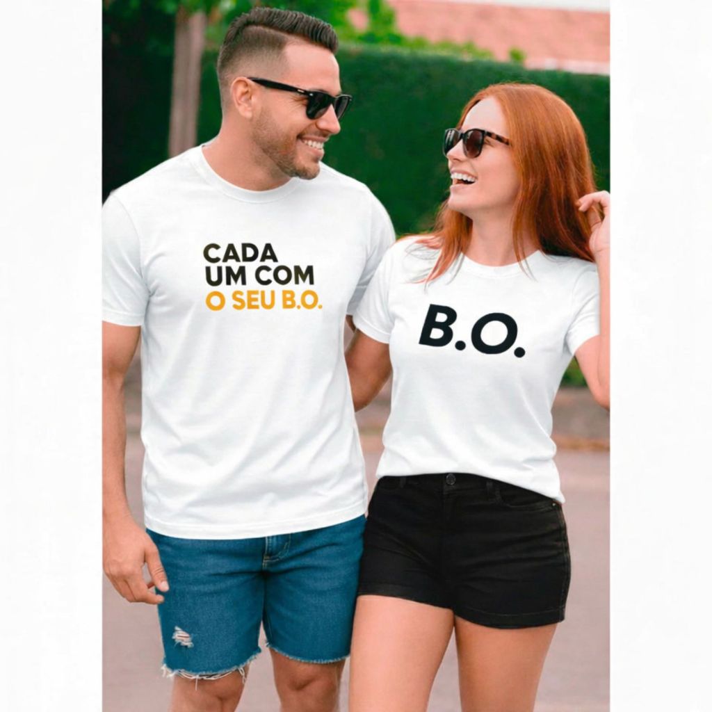 Kit 2 Camisetas Casal  Cada Um Com Seu B.O. | t sh